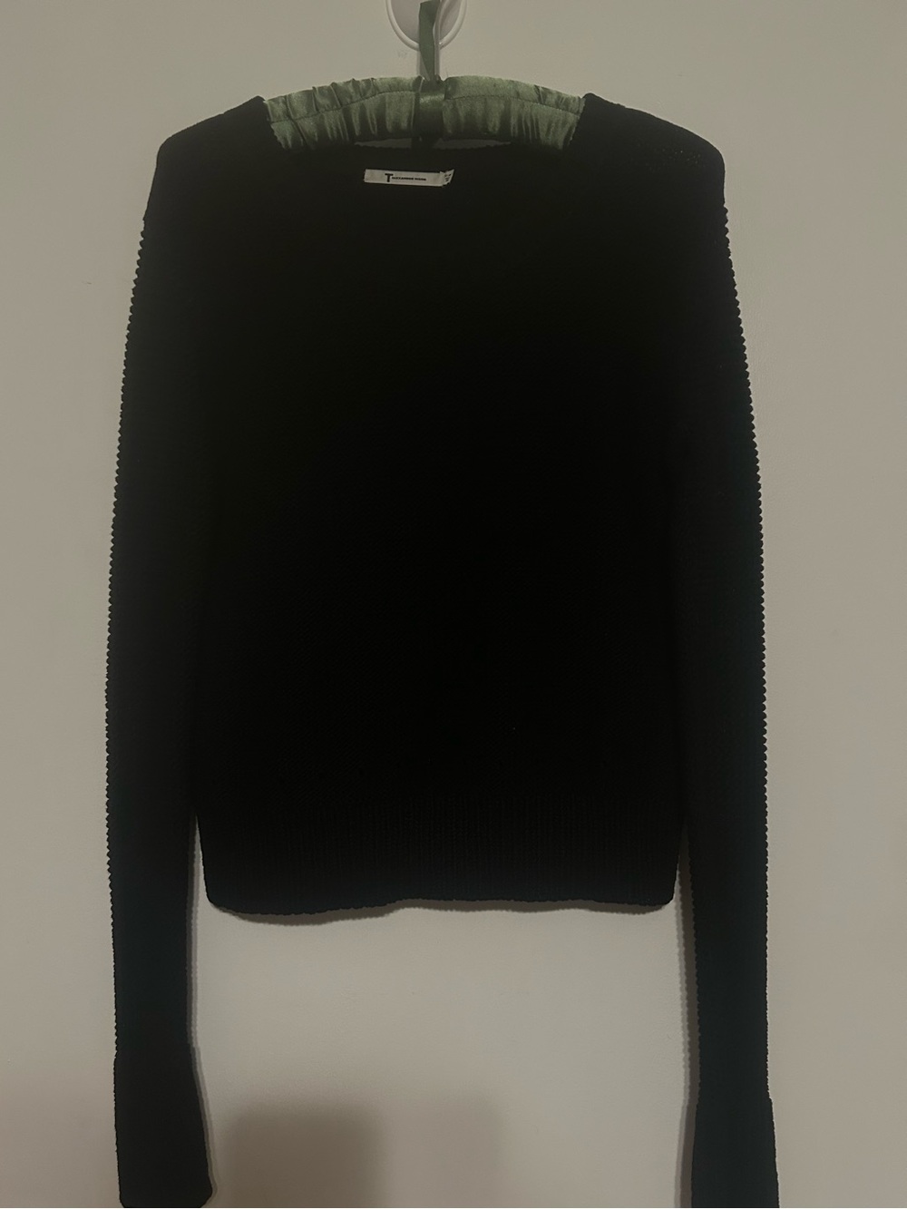 T by Alexander Wang Black Crewneck Sweater